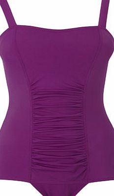 Bhs Womens Bright Purple Tummy Control Swimsuit,