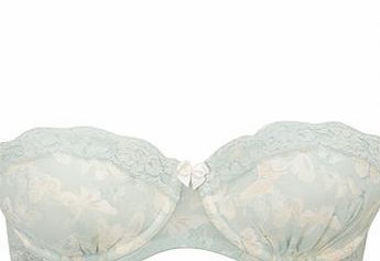 Bhs Womens Butterfly Print Chiffon Balcony Bra, mint