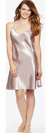 Bhs Womens Champagne Satin Reversible Chemise,