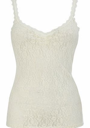 Bhs Womens Cream Lace Vest, cream 4800610004
