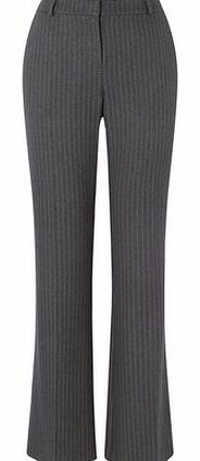 Bhs Womens Dark Grey Pinstripe Bootleg Trouser-