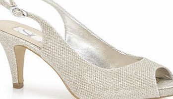 Bhs Womens Gold Wide Fit Shimmer Platform Shoes,