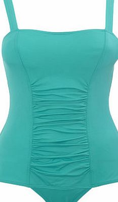 Bhs Womens Green Tummy Control Swimsuit, Emerald