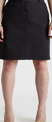 Bhs Womens Grey A-Line Denim Skirt, grey 879310870