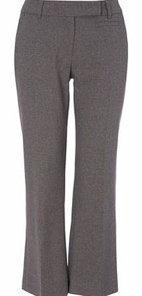 Womens Grey Petite Straight Leg Trousers, grey