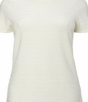 Bhs Womens Ivory Textured Top, ivory 18930440904