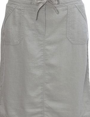 Bhs Womens Light Grey Linen Blend Skirt, light grey