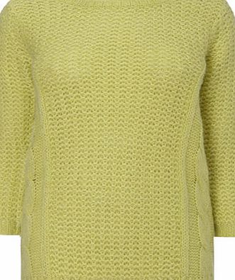 Bhs Womens Lime Cable Side Jumper, lime 587446253