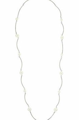 Bhs Womens Long Cream Pearl Necklace, cream