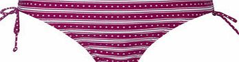 Bhs Womens Magenta And White Great Value Spot Stripe