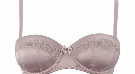 Bhs Womens Mink Satin Underwired Bra, mink 2303734052