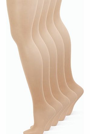 Womens Natural Tan 5 Pairs of Outstanding Value