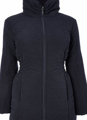 Bhs Womens Navy 3/4 Padded Coat, navy 9852950249