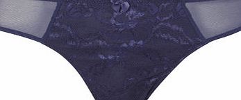 Bhs Womens Navy Lace Knicker, navy 2304170249