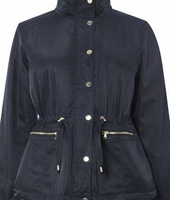 Bhs Womens Navy Zip Detail Jacket, navy 9853520249