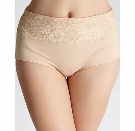 Womens Nude Lace Shaping Brief, nude 4859083150