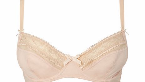 Bhs Womens Nude Linear Embroidery Bra, nude 2304203150