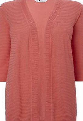 Bhs Womens Petite Coral Ottoman Cardigan, coral