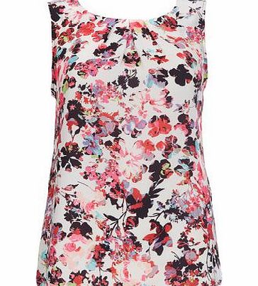 Bhs Womens Petite Floral Silhouette Top, multi