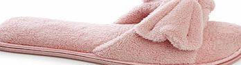 Bhs Womens Pink Bow Open Toe Slippers, pink 6007470528