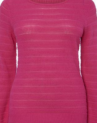 Bhs Womens Pink Cotton Step Back Jumper, pink