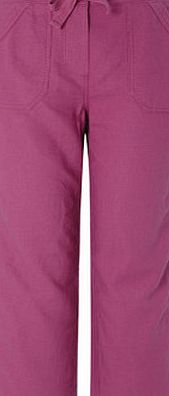 Bhs Womens Pink Linen Blend Crop Trousers, pink