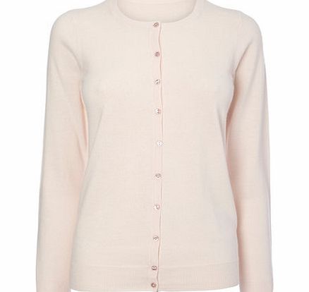 Bhs Womens Pink Supersoft Crew Cardigan, pink