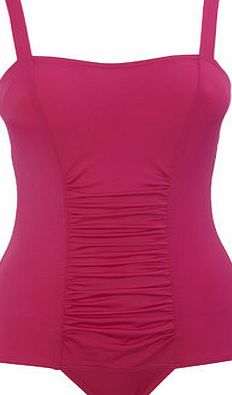 Bhs Womens Pink Tummy Control Swimsuit, magenta