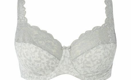 Bhs Womens Printed Grey Animal Jaquard and Lace DD-G
