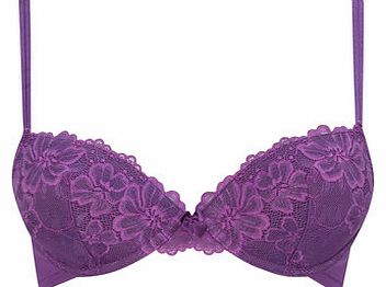 Womens Purple Lace Plunge Bra, purple 2304160924