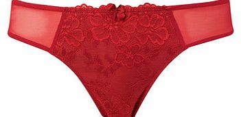 Bhs Womens Red Lace Knicker, red 2304173874