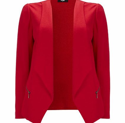 Bhs Womens Red Morgan Drape Jacket, red 12032393874