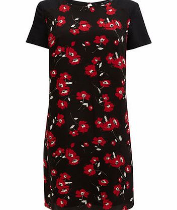 Bhs Womens Reds Short Sleeve Printed Tunic, reds