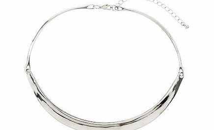 Bhs Womens Silver Hinged Torque Necklace, silver
