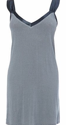 Bhs Womens Slate Viscose Spot Chemise with Satin
