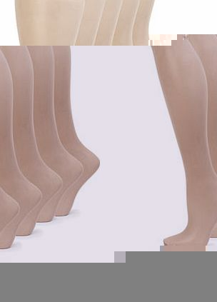 Womens Taupe 5 Pairs of Outstanding Value 10