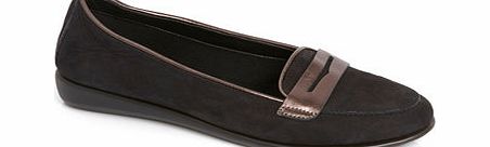 Bhs Womens TLC Black Contrast Tab Loafers, black