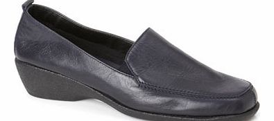 Bhs Womens TLC Navy Wide Fit Lightweight Loafers,