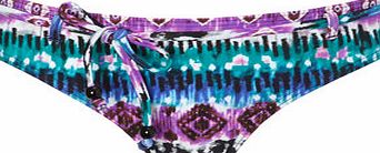 Bhs Womens Tribal Print Bikini Bottoms, purple multi