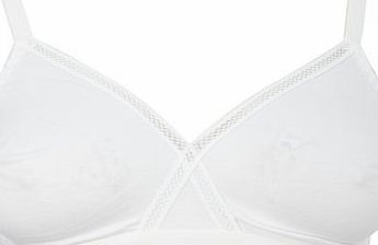 Bhs Womens White 2 Pack Non-Wired Cotton Cross Over