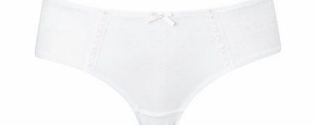 Bhs Womens White Flock Spot Short, white 2304220306