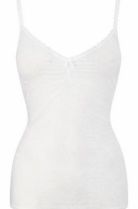 Womens White Floral Mesh Vest, white 4802770306