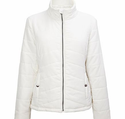 Bhs Womens White Short Puffer Jacket, white 9852981092