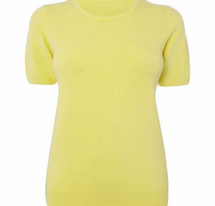 Bhs Womens Yellow Supersoft Short Sleeve Crew