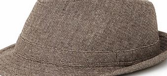Bhs Wool Herringbone Trilby Hat, Brown BR63H33FBRN