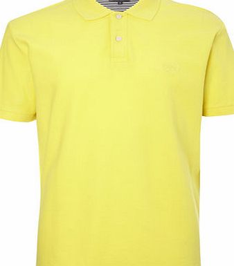 Bhs Yellow Cotton Pique Polo Shirt, Yellow BR52P03GYLW