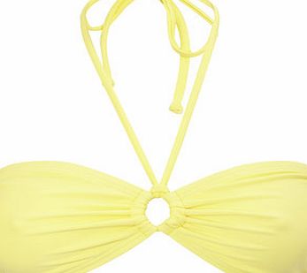Bhs Yellow Great Value Plain Bandeau Bikini Top,