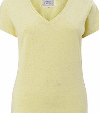 Bhs Yellow Short Sleeve Neppy Top, yellow 732902383