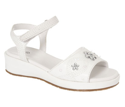 bhs Young girls white jewelled sandal