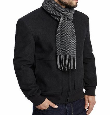 Zip Knit Scarf, Grey BR63S18FGRY